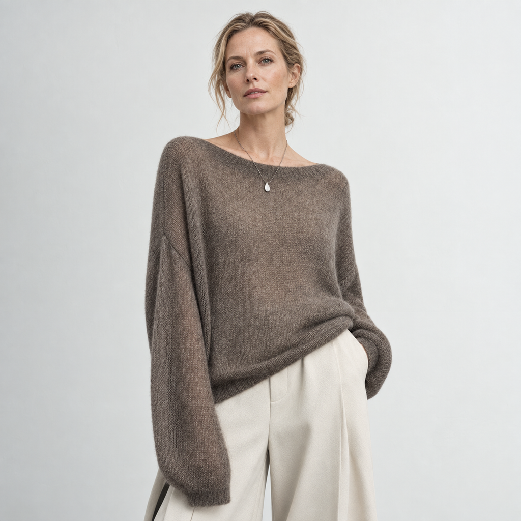 Cashmere and Silk Sweater - Long Sleeves