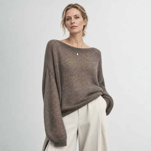 Maglione in Cashmere e Seta - Maniche Lunghe